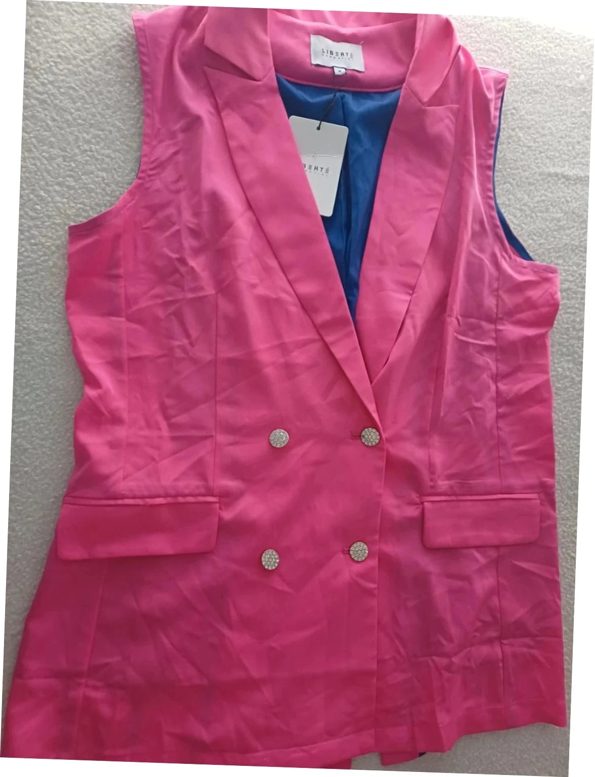 Lang vest / Mouwloos blazer fuchsia roze Liberté Essentiel - Maat M - NIEUW – photo 4